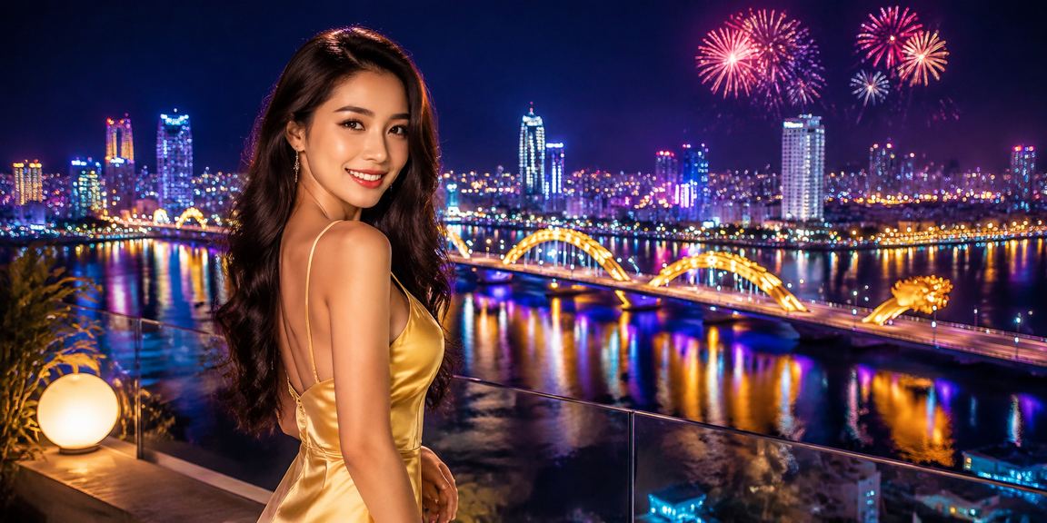 Ứng dụng xem kèo thể thao về đêm tại Đà Nẵng với ánh đèn neon rực rỡ