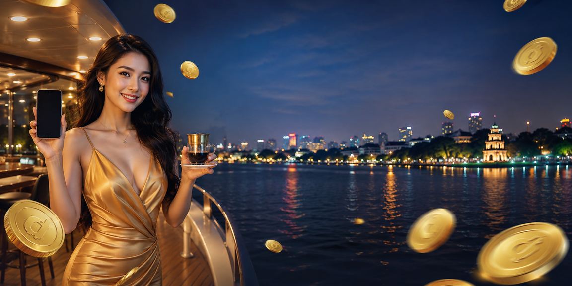Người dùng Hà Nội xem tỷ lệ kèo bóng đá trên điện thoại bên tách cà phê sáng