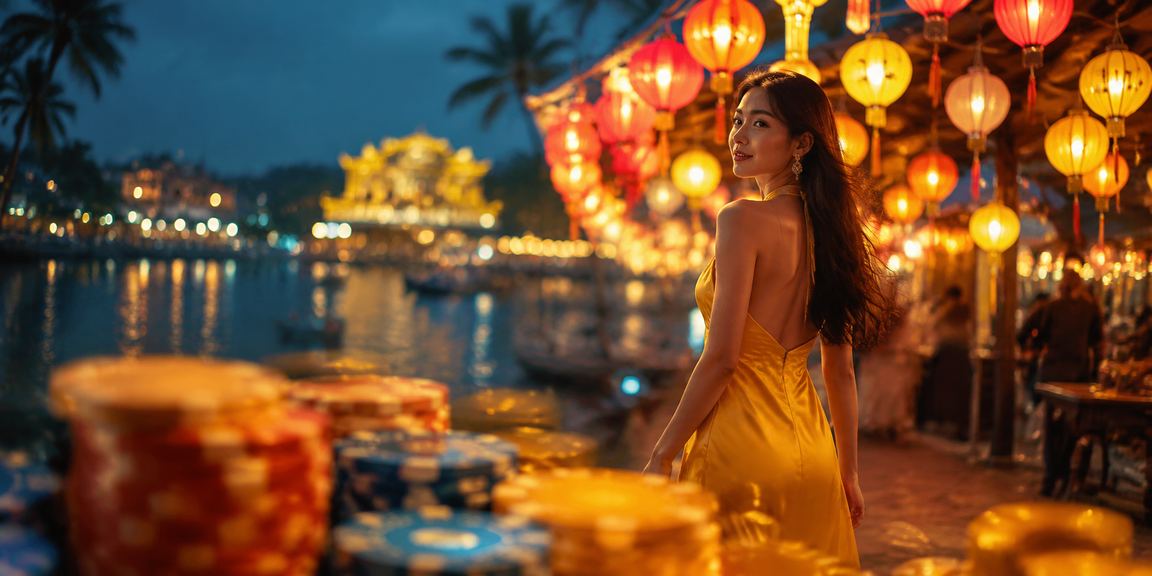 Không khí giải trí casino tại chợ đêm Huế